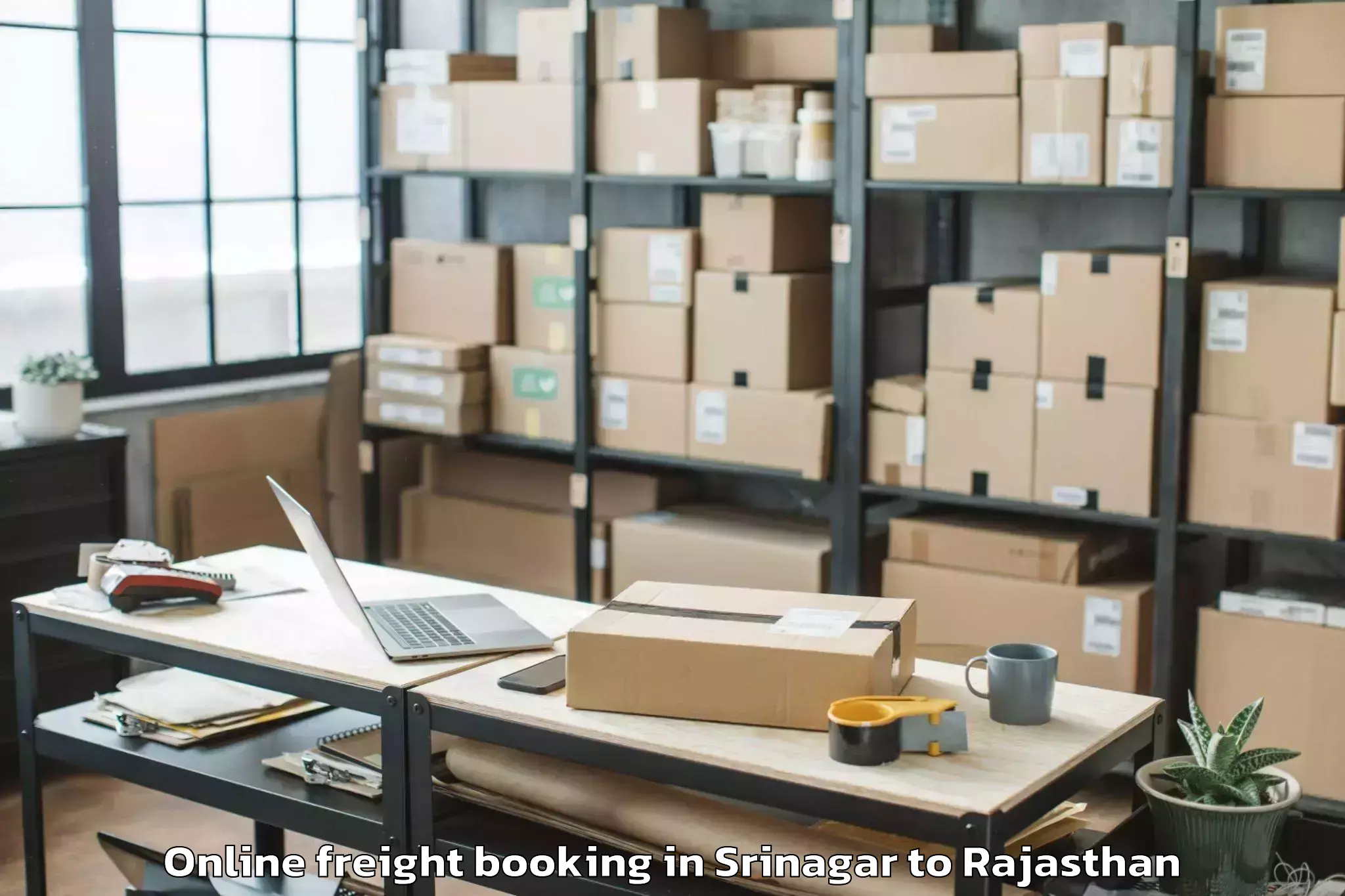 Book Srinagar to Balesar Online Freight Booking